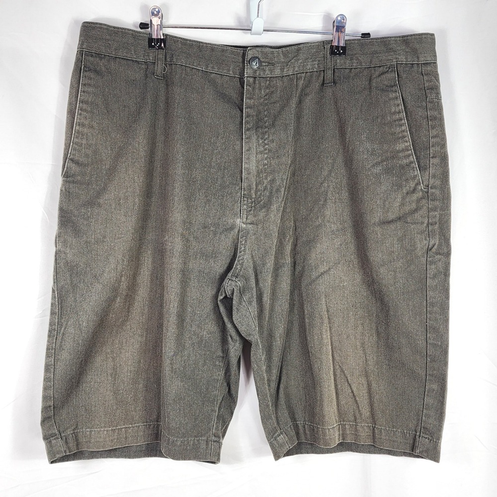 Volcom V Monty Chino Shorts Mens 38 Neutral Heathered Skater Minimalist Utility